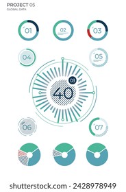 Business charts. Abstract elements business vector illustration.