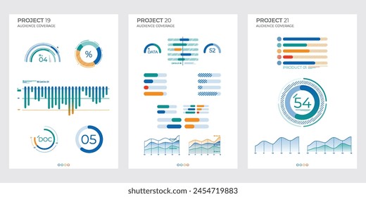Business charts. Abstract elements business vector illustration.