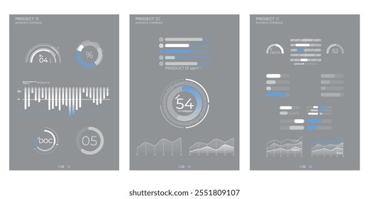 Business charts. Abstract elements business vector illustration.