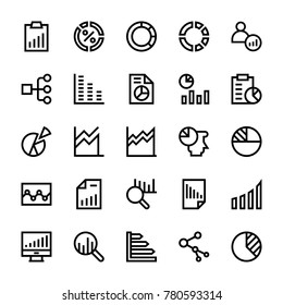 Business Charts and Diagrams Vector Icons 2