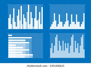 Business charts and graphs infographic elements. Currency business and market charts vector set.