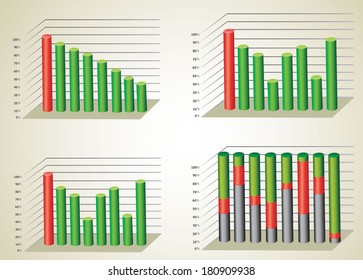 Business charts. Set