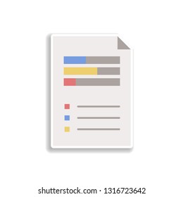 business charts sticker icon. Elements of charts in color icons. Simple icon for websites, web design, mobile app, info graphics