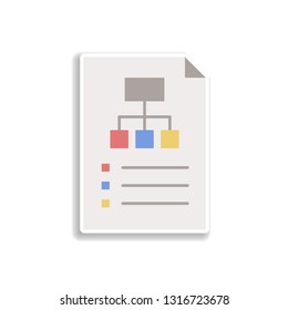 business charts sticker icon. Elements of charts in color icons. Simple icon for websites, web design, mobile app, info graphics