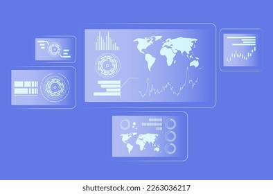 business charts and tables stock exchange