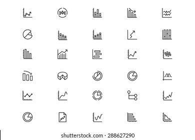 Business Charts Vector Line Icons 3