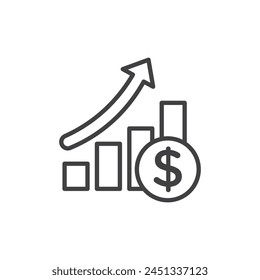 Business Chat Arrow and Growth Icons. Profit Enhancement and Performance Graph Symbols.