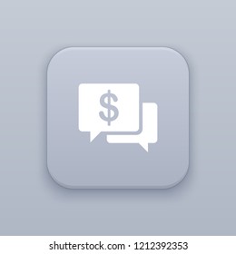 Business Chat button, best vector on a gray background