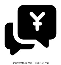 Business chat concept, editable icon of conversation 