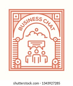 BUSINESS CHAT ICON CONCEPT