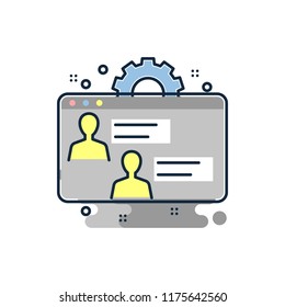 business chat icon. Element of business icon for mobile concept and web apps. Colored business chat icon can be used for web and mobile
