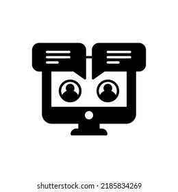 Icono de chat de negocios en vector. Logotipo