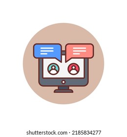Business Chat icon in vector. Logotype
