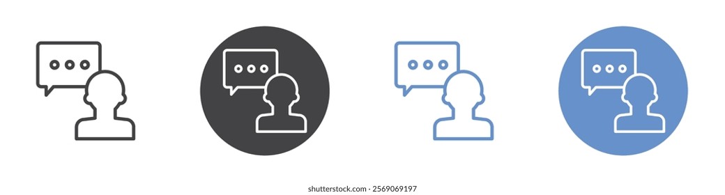 Business chat icon vector symbol outline sign