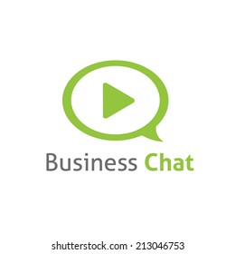 Business chat message logo vector template