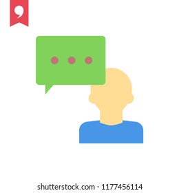 Business chat vector icon