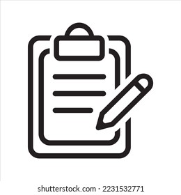 Business checklist icon, Todo list icon. Vector and glyph