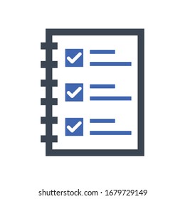 Business checklist icon, vector graphics