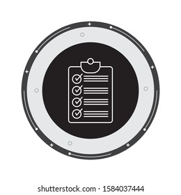 Business checklist test vector line icon