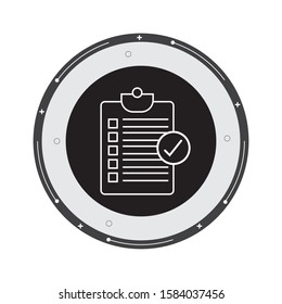 Business checklist test vector line icon