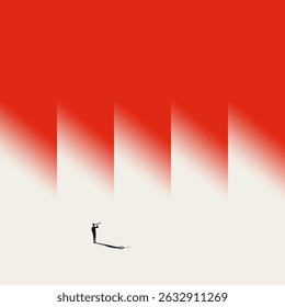Business choice abstract vector concept. Symbol of challenge, decision, contemplation. Minimal design eps10 illustration.