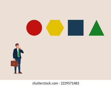 Business choice and decision. Selection, solution, direction. Flat modern vector illustration