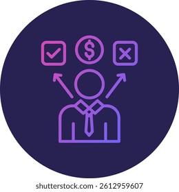 Business choice Line Circle Gradient Style