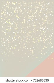 Business Christmas Background. Noble Tender Pink Blue Futuristic Design with Snow Confetti. Vector Holiday Festive Design. Business Christmas Background, Snowfall Confetti, New Year Celebration Banner