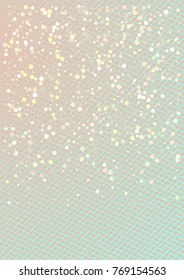 Business Christmas Background. Noble Tender Pink Blue Futuristic Design with Snow Confetti. Vector Holiday Festive Design. Business Christmas Background, Snowfall Confetti, New Year Celebration Banner