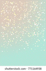 Business Christmas Background. Noble Tender Pink Blue Futuristic Design with Snow Confetti. Vector Holiday Festive Design. Business Christmas Background, Snowfall Confetti, New Year Celebration Banner