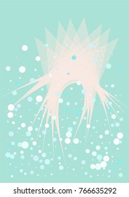 Business Christmas Background. Vector Snowfall Confetti on a Futuristic Minimal Cover. Ad Banner, Winter Sale, New Year, Business Christmas Background. Celebration, Holiday Party Design. Snow Confetti