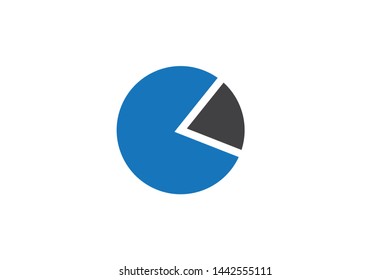 business circle data graph icon, vector illustration 
