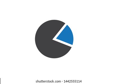 business circle data graph icon, vector illustration 
