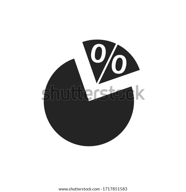 Business circle icon\
divided with percentages on a white background, icon, finance\
vector illustration\
