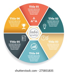 Business circle info graphic, diagram, presentation  steps