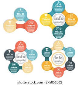 Business circle info graphic, diagram, presentation  steps