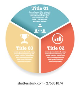 Business circle info graphic, diagram, presentation  steps