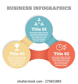 Business circle info graphic, diagram, presentation in steps
