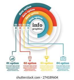 Business circle infographic, diagram, presentation four steps