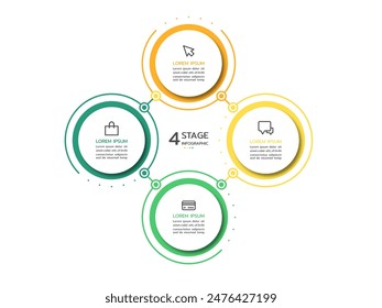 Business circle infographic template. timeline infographic icons designed for abstract background template.