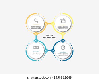 Business circle infographic template. timeline infographic icons designed for abstract background template.