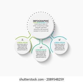 Business circle infographic timeline icons designed for abstract background template