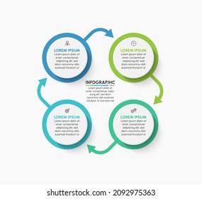 Business circle infographic timeline icons designed for abstract background template