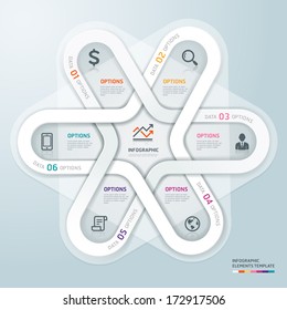 Business circle Infographics origami style. Vector illustration. can be used for workflow layout, banner, diagram, number options, step up options, web design.