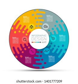 Business circle labels shape infographic groups bar.