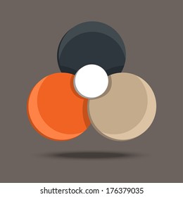 Business circle options banner. Abstract design logo. Logotype art - vector