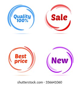 Business circle. Sale, best price, new, quality 100%. Set