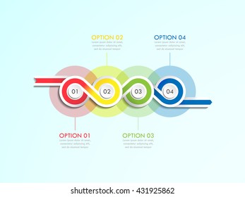 Business circle timeline banner. Modern business infographic. Infographic number options. Winding road timeline. Vector EPS 10