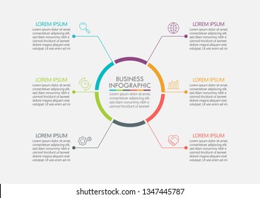 Business circle. timeline infographic icons designed for abstract background template 
