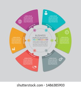Business circle. timeline infographic icons designed for abstract background template milestone element modern diagram process technology digital marketing data presentation chart Vector
